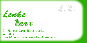 lenke marx business card